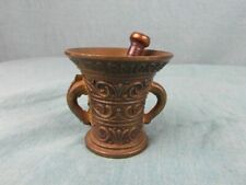 Mörser Messing Antik Verziert Zerkleinerer Stößel Zerstoßen Apotheke Edel o11c1