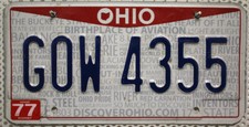 Ohio Nummernschild USA