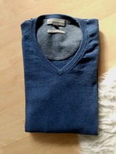 FINSHLEY & HARDING Pullover Prima Cotton / Cashmere Gr. XXL / 56 Blau