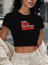 Damen Bauchfrei T-Shirt Außer