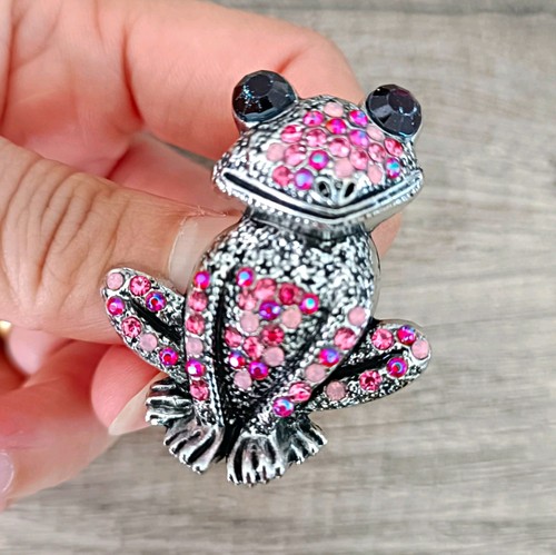 Frosch brosche silberfarben - frosch,