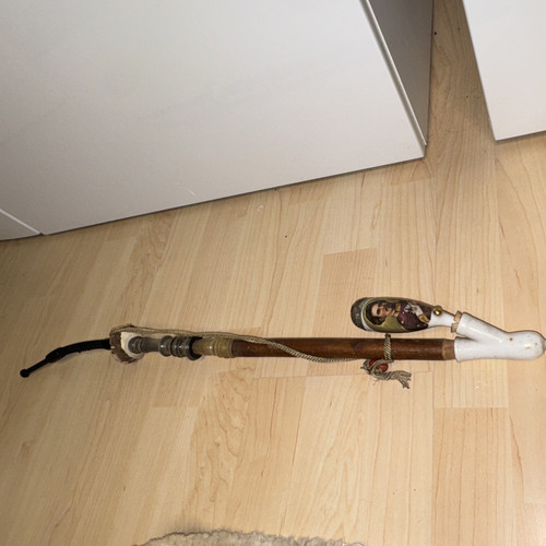 Lange porzellan tabakpfeife - lange, porzellan-tabakpfeife