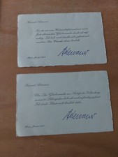 Brief Karte Danksagung 91.Geburtstag Konrad Adenauer 1967 Autogramm Weihnachten