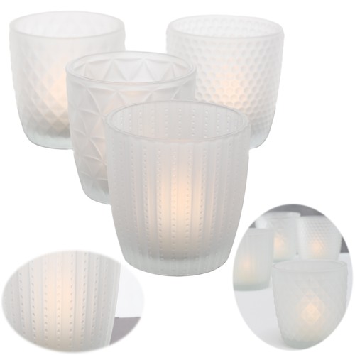 Glas teelicht halter - glas, set