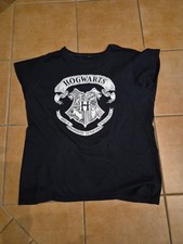 Harry Potter Shirt Hogwarts Wappen Halloween Schwarz Weiß XL Girlie