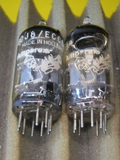 2 x ECC88 Amperex - Bugle Boy - grey plate