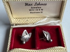 Denmark Ohrstecker 925er Silber - feine Vintage  Arbeit um 1950 mit Etui