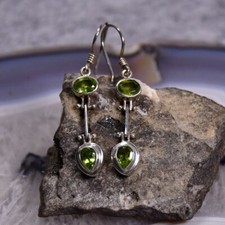 Peridot Ohrring, 925er Silber