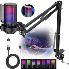 Mikrofon Kondensator Microphone Komplett Podcasting Set Studio Aufnahme DHL