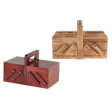 Faltbare Holz Nähen Kit Box