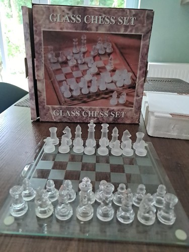Glas schachspiel set - glas, schachspiel-set