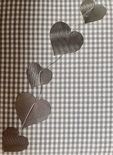 Herz-Windspiel ❤️ mit 5 Herzen Windspiel aus Metall, Aufhängen Silber 62x10,2 cm