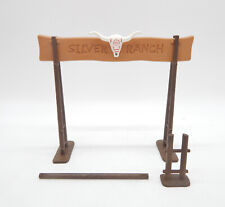 Playmobil - Western Zubehör Silver Ranch Schild Zaun Koppel Teile (unkomplett)