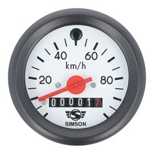 Tachometer Ziffernblatt weiß