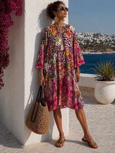 Damen sommerkleid boho tunika - damen,
