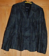 Blazer Fischgrät floral blau grün