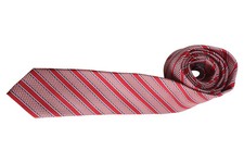 OLYMP Krawatte Herren Rot Gestreift Seide Elegant Business