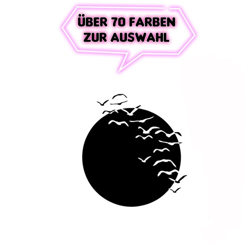 Aufkleber auto vogel sonne - auto, 2x