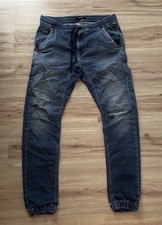 Männer Replay Jogg Jeans Slim Tapered Fit Cuffed Hems Stretch Gr.L