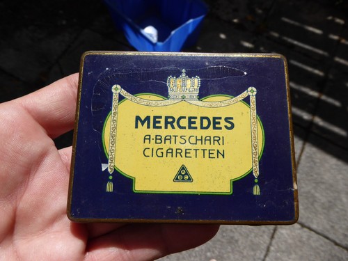 Alte blechdose zigarettendose - alte,
