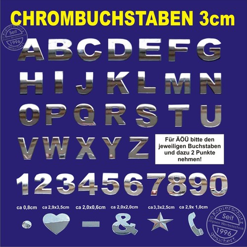 Stück chrombuchstaben - 11,