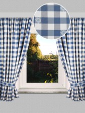 2er set landhausvorhang - landhausvorhang, karo