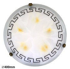 Rabalux 7649 Deckenleuchte 2 Spots Etrusco, E27, weiß, rund, Mediterran, ø400mm