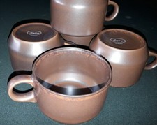 5x Arzberg Keramik Kristina Siena Tassen braun 8 cm