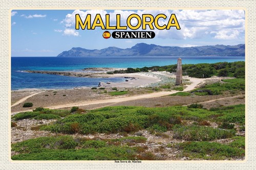 Blechschild 18x12 mallorca - 18x12,