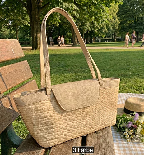 Damen schultertasche stroh - schultertasche,