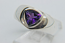 RING dreieckiger AMETHYST 925