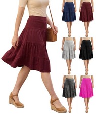 Damen Faltenrock knielang