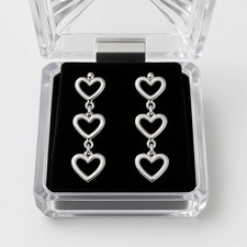 Herz Ohrringe Ohrhänger 925%