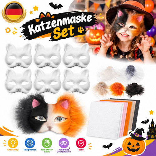 Katzenmaske stück unbemalt - stück,