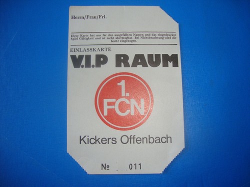 Vip ticket nürnberg ofc - ticket,