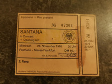 TICKET EINTRITTSKARTE  SANTANA