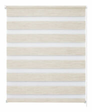 Klemmfix Doppelrollo Klemmrollo Duo Easyfix Rollo Wood Look Holz Optik beige 