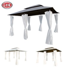 Ersatzdach Pavillon 4x3m wasserdicht Gartenpavillon Doppeldach Farbauswahl