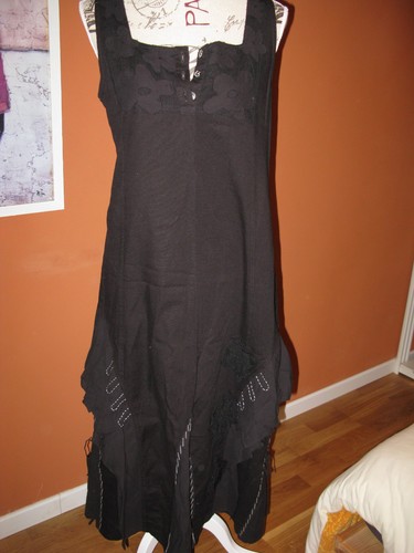 Langes schwarzes kleid - schwarzes,