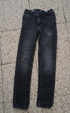 Kinder Jeans Gr.134 schwarz von REVIEW Slim fit Skinny LEG