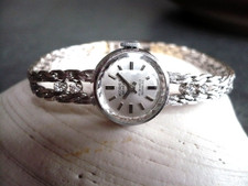 Topp! KORES Geneve Swiss Made # Weißgold 585/ 14K # Handaufzug # Cocktailuhr