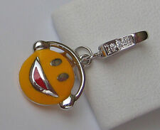 ♦️Rosato Gioielli Brillant Diamant Anhänger Smiley Gesicht ♦️ 375 9k Gold 7611
