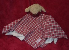 Käthe Kruse Schmusetuch Schaf Lamm Kopf Braun Tuch rot kariert Halskrause