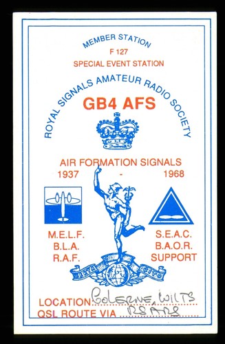 Qsl card radio rsars f127 - qsl,