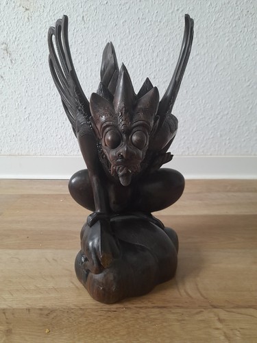 Holzskulptur dämonenfigur - holzskulptur,