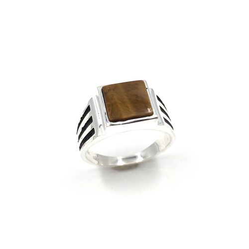 925 silber ring tigerauge - silber,