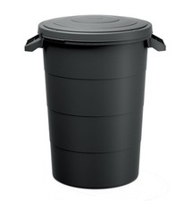 Regenwasser Tank m. Deckel 80 L - anthrazit - Universal Regen Garten Müll Tonne