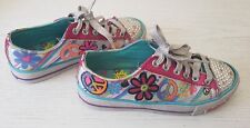 Twinkle Toes SKECHERS Mädchen GLITZER BLINKEN SCHUHE 35 Halbschuhe Sneakers GUT