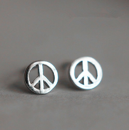 Peace mini ohrstecker sterling - ohrstecker,