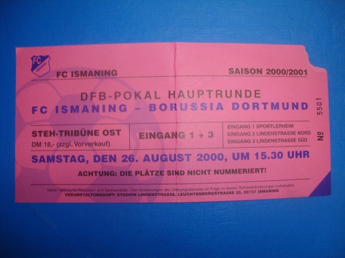 Ticket ismaning bvb - fc,
